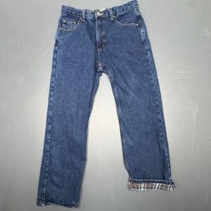 RedHead Jeans Men's 32x30 Blue Flannel Lined Straight Leg Denim Workwear Vintage